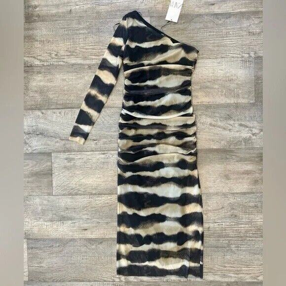 ZARA BLOGGER FAVE!!! Asymmetric Midi Dress NWT LAST ONE!!! - Picture 15 of 16